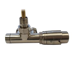 Lanzenventil für Badheizkörper edelstahl Eckform rechts