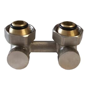 Heizkörperanschluss Eckform G ¾x¾, Hahnblock