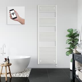 elektrischer Handtuchheizkörper 1775h x 600b weiss gerade