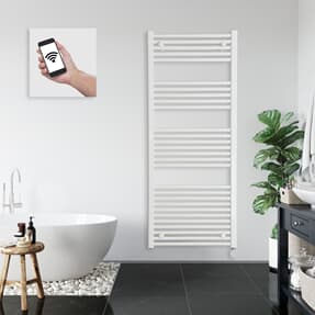 elektrischer Handtuchheizkörper 1475h x 500b weiss gerade