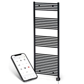 elek. Handtuchheizkörper 1475h x 600b schwarz gerade smart/Wifi elek. Handtuchheizkörper 1475h x 600b schwarz gerade smart/Wifi