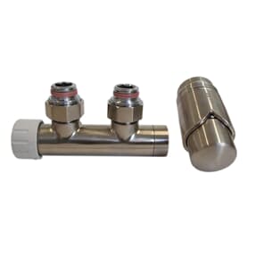 Mittelanschluss Edelamatur edelstahl Eckform links