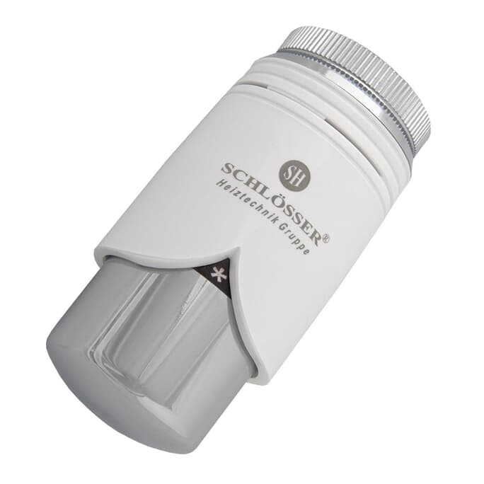 Thermostatkopf  Weiß-Chrom