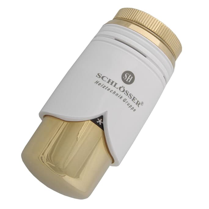 Thermostatkopf Brillant SH Weiß-Gold