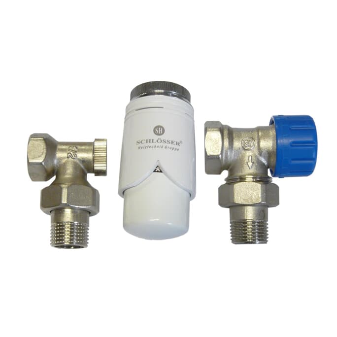 Ventilset Heizkörperanschluss 90° Winkelanschluss