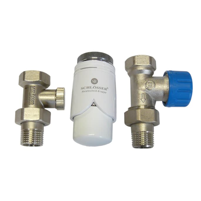 Ventilset Heizkörperanschluss 180° Durchgang