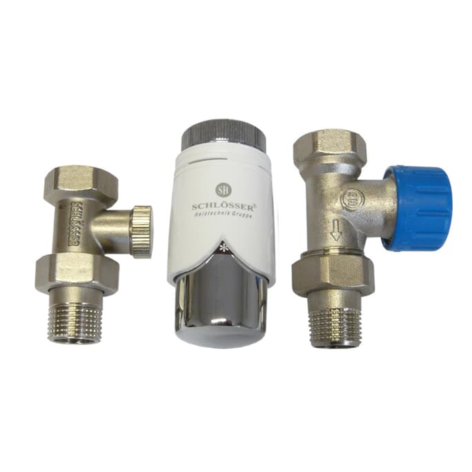 Ventilset Heizkörperanschluss 180° Durchgang Ventilset Heizkörperanschluss 180° Durchgang