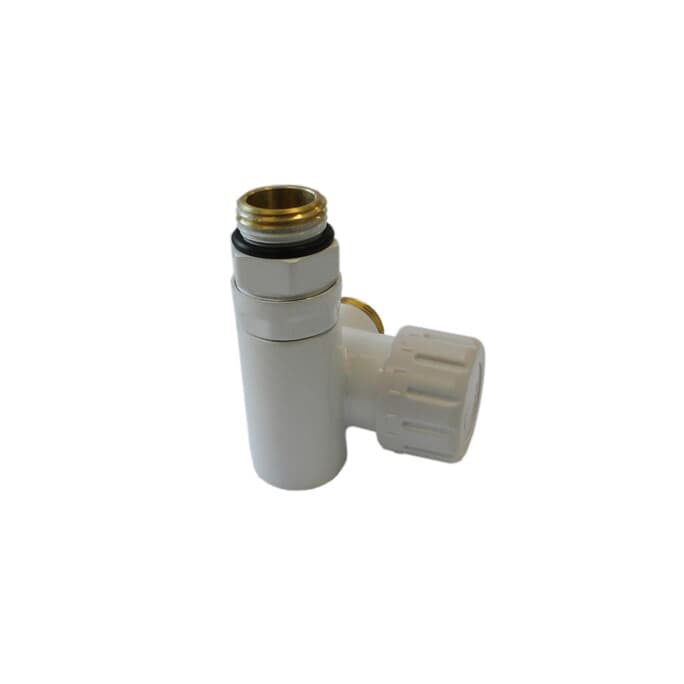 Edelarmatur  Badheizkörper, für Elektroheizstab weiss 90° Edelarmatur  Badheizkörper, für Elektroheizstab weiss 90°