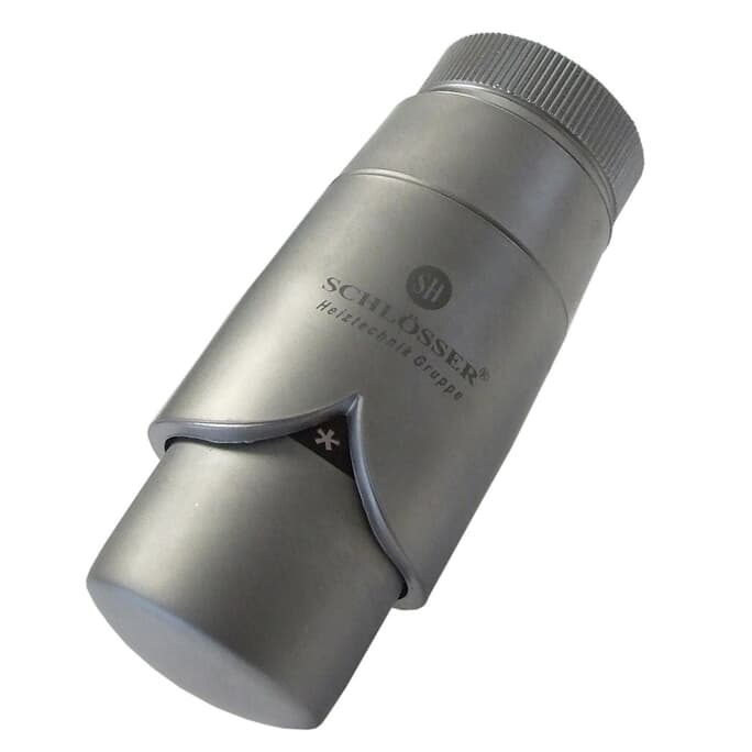 Thermostatkopf für Danfoss DR Satin; silber/matt