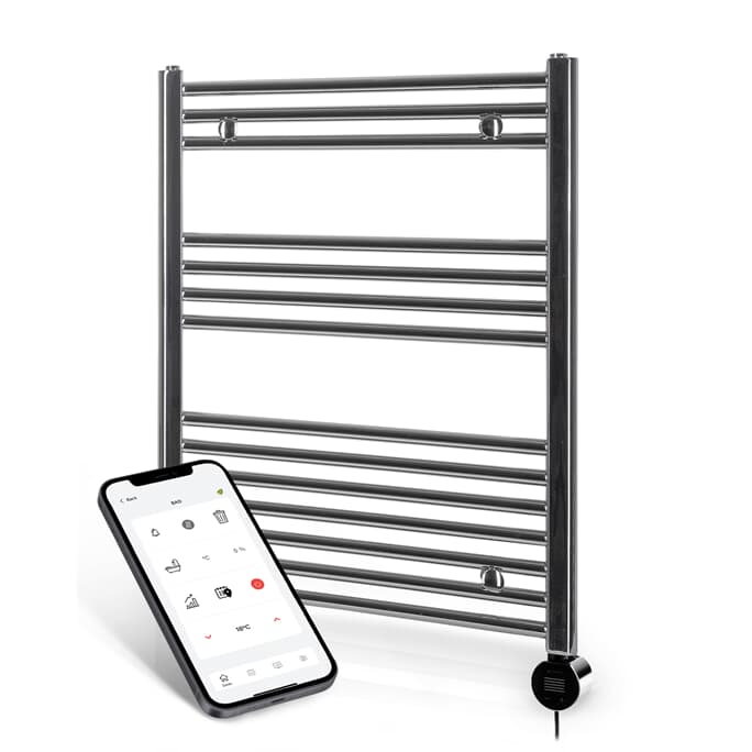 elek. Handtuchheizkörper 775h x 500b chrom gerade smart/Wifi elek. Handtuchheizkörper 775h x 500b chrom gerade smart/Wifi