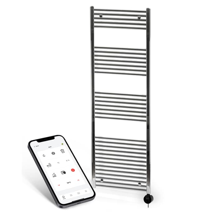 elek. Handtuchheizkörper 1775h x 500b chrom gerade smart/Wifi elek. Handtuchheizkörper 1775h x 500b chrom gerade smart/Wifi
