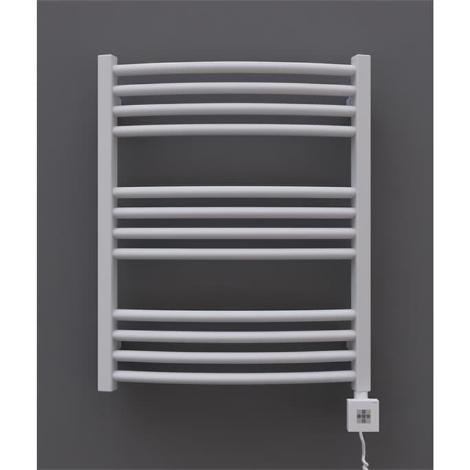elektrischer Handtuchheizkörper 660h x 600b e2  weiss gebogen elektrischer Handtuchheizkörper 660h x 600b e2  weiss gebogen