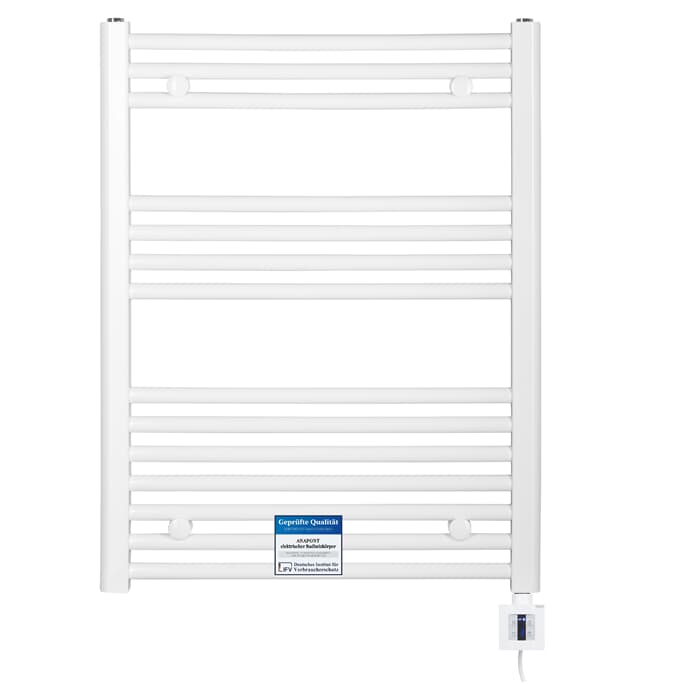 elektrischer Handtuchheizkörper BH111e 775h x 500b weiss gerade