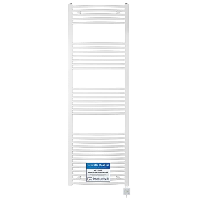 elektrischer Handtuchheizkörper BH219e 1775h x 750b weiss gebogen