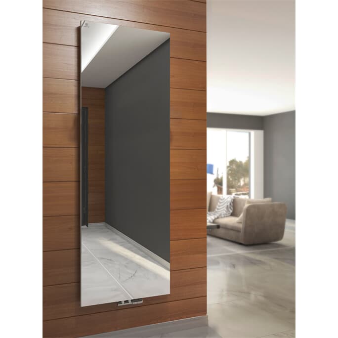 Designheizkörper Tropez Slim Spiegel 1810h x 420b inkl. Anschlussblock und Handtuchhalter Designheizkörper Tropez Slim Spiegel 1810h x 420b inkl. Anschlussblock und Handtuchhalter